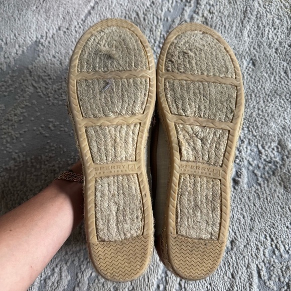 Sperry TopSider Danica Espadrille Slip On boat Shoes  Flats cream tan loafer 11 - Picture 4 of 10